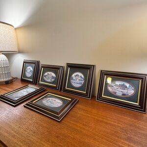 Catherine Karnes Munn Framed East Coast Canada Folk Art Prints Lot of 6